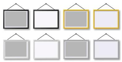 Blank picture frame. Realistic frames for paintings or photographs. vector