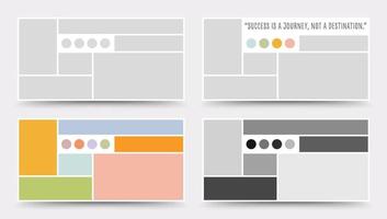 Moodboard template. Photo collage layout. Minimalist Moodboard. vector