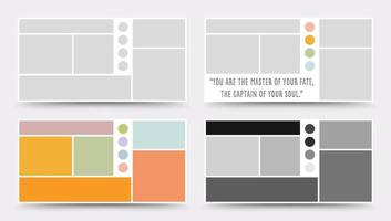 Moodboard template. Photo collage layout. Minimalist Moodboard. vector