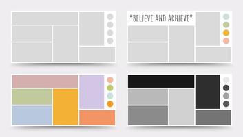 Moodboard template. Photo collage layout. Minimalist Moodboard. vector