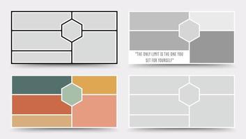 Moodboard template. Photo collage layout. Minimalist Moodboard. vector