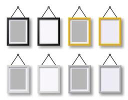 Blank picture frame. Realistic frames for paintings or photographs. vector