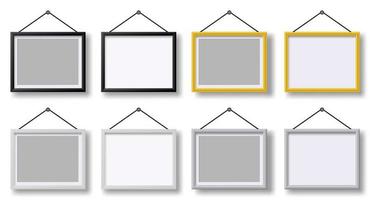 Blank picture frame. Realistic frames for paintings or photographs. vector