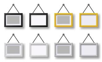 Blank picture frame. Realistic frames for paintings or photographs. vector