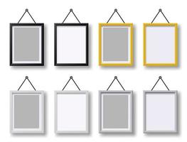 Blank picture frame. Realistic frames for paintings or photographs. vector