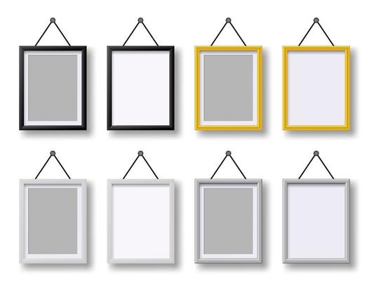 Blank picture frame. Realistic frames for paintings or photographs.