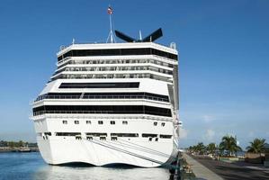 Moored Large Cruise Ship in Nassau City photo