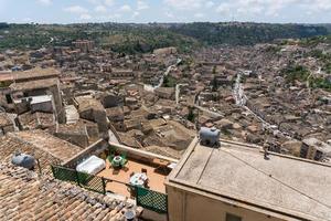 Modica, Italy-May 8, 2022-View of Modica from the Pizzo view point photo