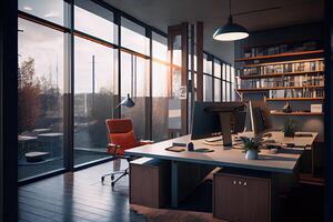Architectural visualization of an office photo