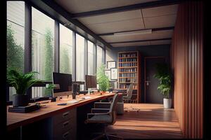 Architectural visualization of an office photo