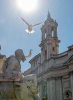 Fountain of the Four Rivers in Rome photo