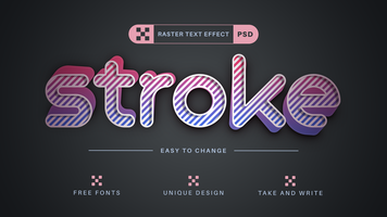 eleganta stroke - redigerbar text effekt, font stil. raster företag logotyp mockup. adobe photoshop. psd