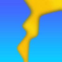 Abstract  Blue and yellow noisy gradient Background photo