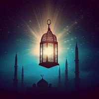Ramadán mezquita islámico linterna foto