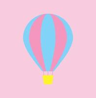 cute air balloon graphic element vector