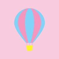 cute air balloon graphic element vector