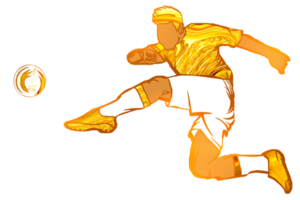 icon of soccer player kicking a ball png