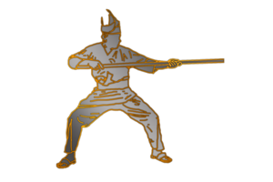 man practice silat with rattan stick - had element gold png