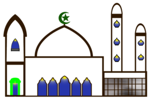 icon design of mosque place for Muslim pray png