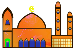 icon design of mosque place for Muslim pray png