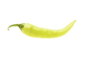 Green chili pepper isolated on white photo