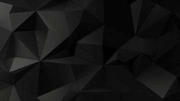 Black polygonal abstract background. Triangular 3d texture. photo