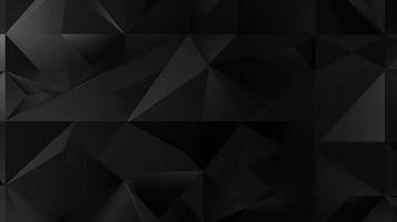 Black polygonal abstract background. Triangular 3d texture. photo