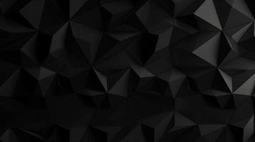 negro poligonal resumen antecedentes. triangular 3d textura. foto