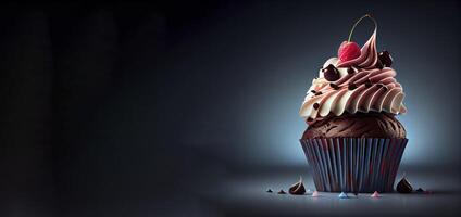 cupcake product showcase for food photography photo