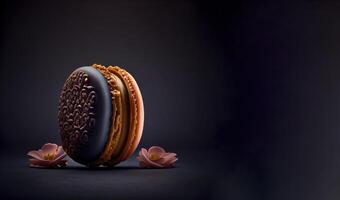 macarons realistic product showcase for food photography photo