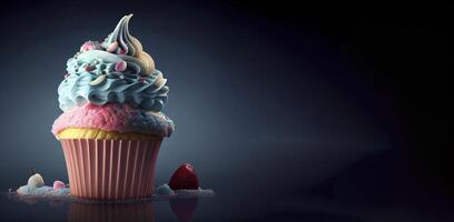 cupcake product showcase for food photography photo