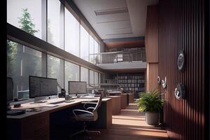 Architectural visualization of an office photo