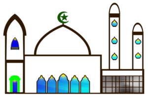 Symbol Design von Moschee Platz zum Muslim beten png