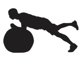 Silhouettes of people doing Sport, fitness, gymnastics, gym png