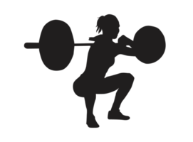 Silhouettes of people doing Sport, fitness, gymnastics, gym - Weightlifting png