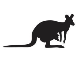 animal - kangourou silhouette png