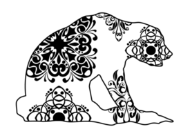 Bear Mandala Ornament png