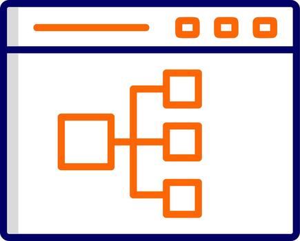 Online Flowchart Vector Icon