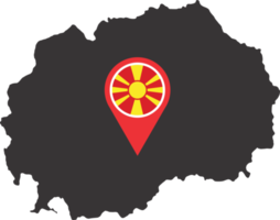 Macedonia pin map location png