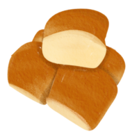 Delicious bread illustration png