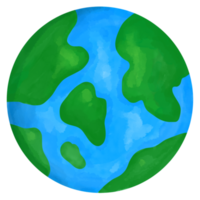 Earth Day watercolor illustration png