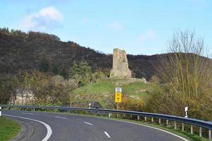 Road Curve with a View to Coraidelstein ruin photo