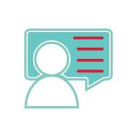 user speech chat bubble icon vector