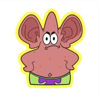 patrick star in spongebob squarepants vector