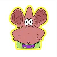 patrick star in spongebob squarepants vector