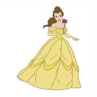 disney princesses in fairy tales vector