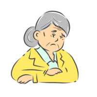 An old person character png