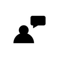 user speech chat bubble icon vector