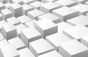 3D White Cube Abstract Background vector