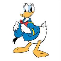 donald duck cartoon vector